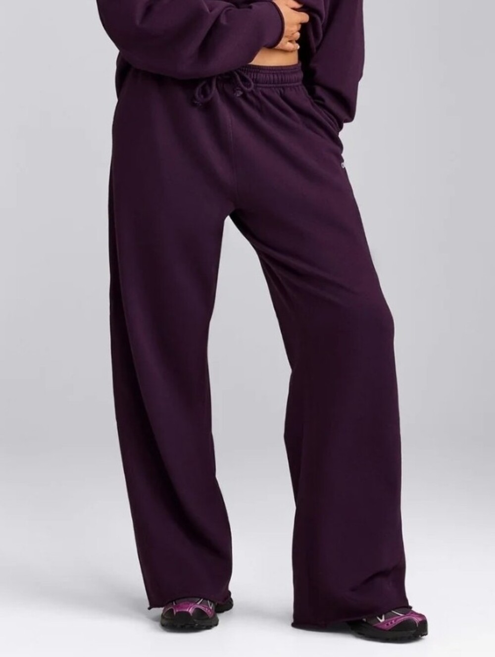 Oner Active Raw Lounge Wide Leg Sweatpants - Blackberry Purple, size S REG